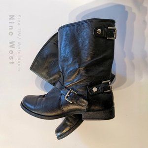 Nine West Short Back ZIp Moto Boots